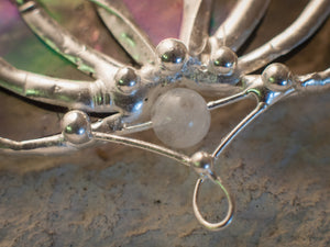 Big Lotus 7 wings, Boho Lotus, Flower Pendant, Mantra Necklace, Glass Lotus Necklace, Iridescent necklace, Stain glass, Handcraft, Handmade