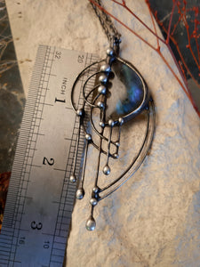 The Pendant- Labradorite harp on which rain played its song. Magic Handmade by OfelWay