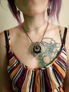Quartz Crystal Pendant. Medallion straight from Salem.
