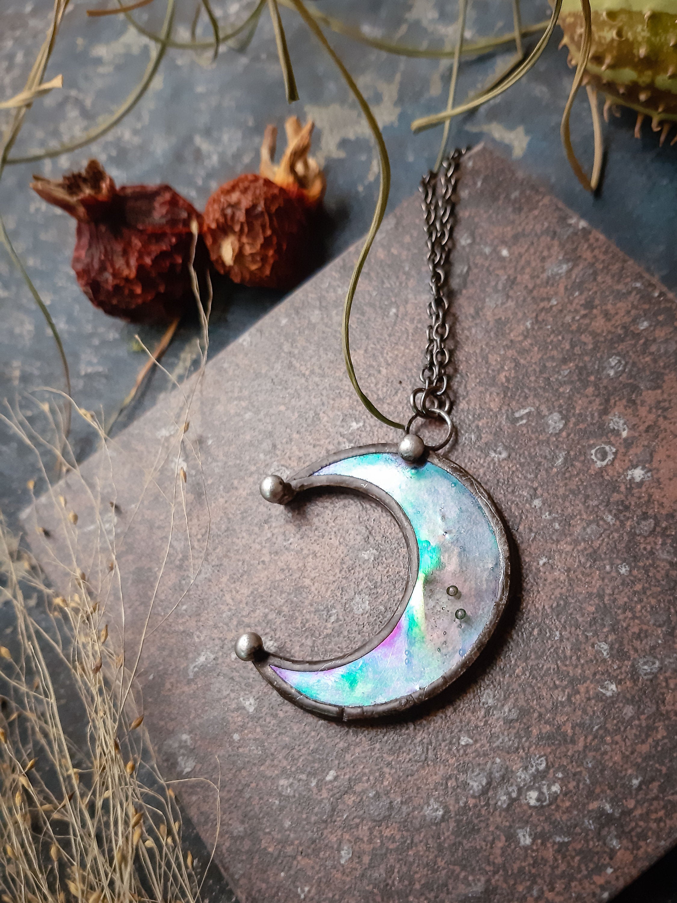 long half moon necklace - hollydayco