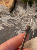 Chinese metal hair stick with clear Quartz, Hair Clip