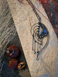 The Pendant- Labradorite harp on which rain played its song. Magic Handmade by OfelWay