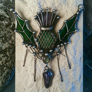 Stain Glass Thistle Necklace, Birthday Gift, Outlander Gifts, Scottish Jewelry, Scottish Thistle, Flower of Scotland, Thistle Pendant