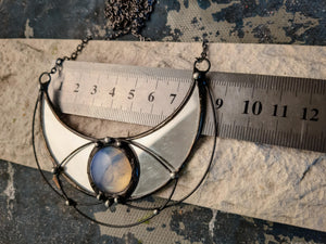 Mirror Pendant - Crescent Moon