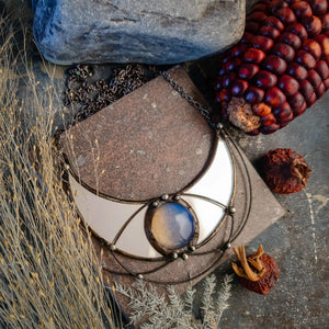 Mirror Pendant - Crescent Moon
