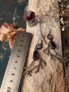 Woodland big earrings in fantasy style for nature lover