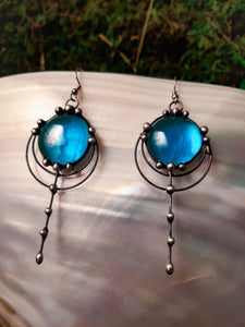 Forest drops earrings - blue